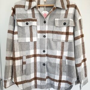 Plaid Button-Up Women's Muscle Tee